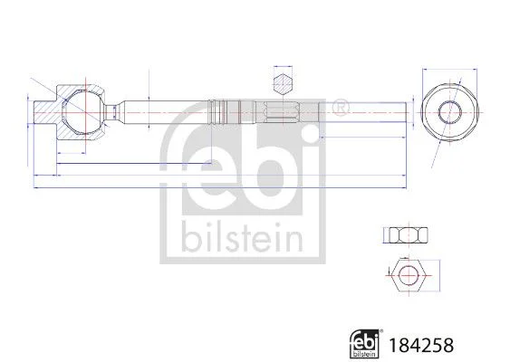 Inner Tie Rod FEBI BILSTEIN 184258