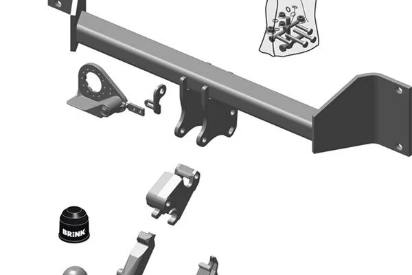 Priekabos prikabintuvas brink 536200