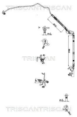 Hydraulic Hose, steering TRISCAN 8516 16054