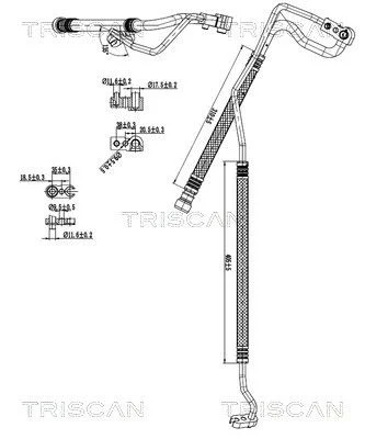 High/Low-pressure Line, air conditioning TRI 9010 15021