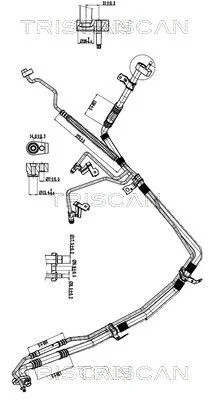High/Low-pressure Line, air conditioning TRISCAN 9010 16055