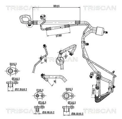 Aukšto/žemo slėgio linija, oro kondicionavimas TRISCAN 9010 28079