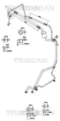 Aukšto/žemo slėgio linija, oro kondicionavimas TRISCAN 9010 28089