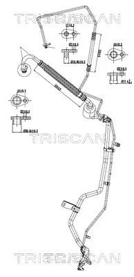 Aukšto/žemo slėgio linija, oro kondicionavimas TRISCAN 9010 28090