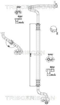 High/Low-pressure Line, air conditioning TRISCAN 9010 29070