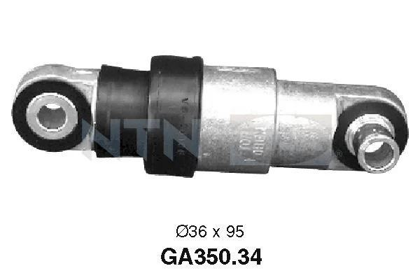 Tensioner Pulley, V-ribbed belt SNR GA350.34
