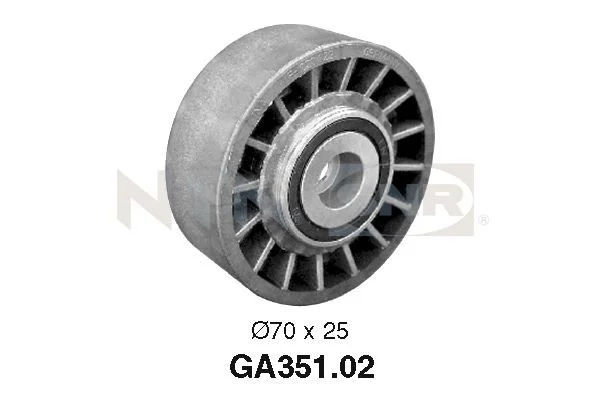 Tensioner Pulley, V-ribbed belt SNR GA351.02