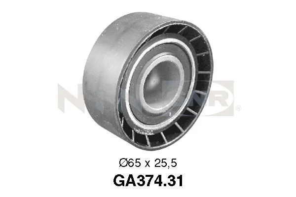 Tensioner Pulley, V-ribbed belt SNR GA374.31