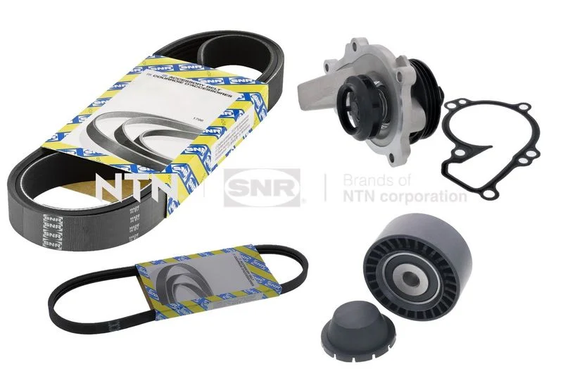 Water Pump + V-ribbed Belt Kit SNR KAP859.490