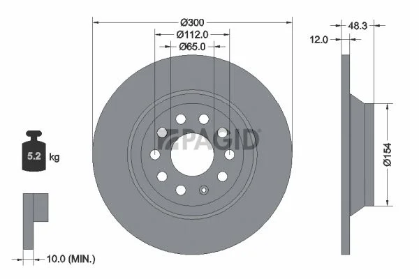 Brake Disc PAGID 55554NC