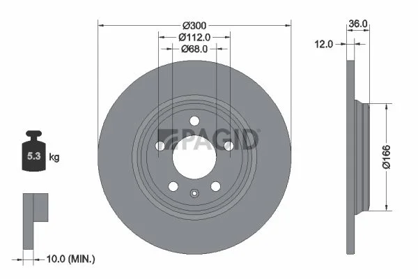 Brake Disc PAGID 55828NC