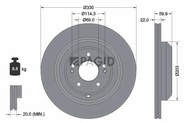 Brake Disc PAGID 56149NHC