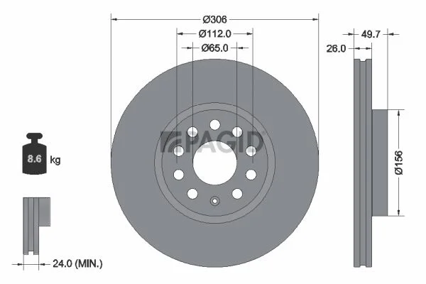 Brake Disc PAGID 56348NHC