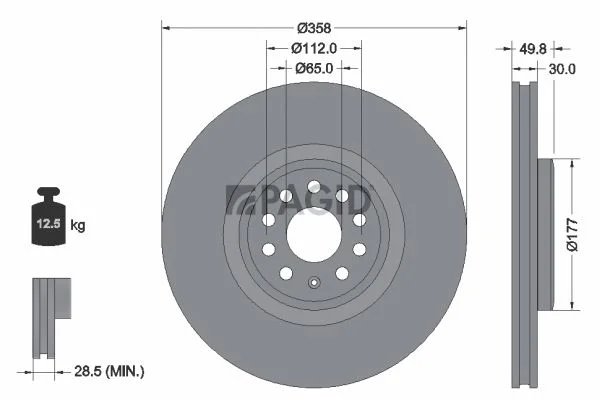Brake Disc PAGID 56375NHC