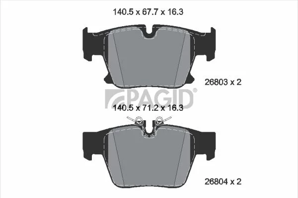 Brake Pad Set, disc brake PAGID T4303N