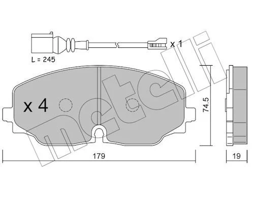 Brake Pad Set, disc brake METELLI UKL.HAMULCOWY 22-1171-0K