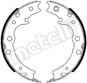 Brake Shoe Set, parking brake METELLI 53-0539