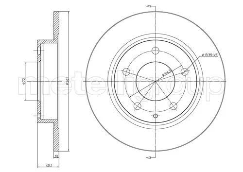 Brake Disc METELLI 23-0786