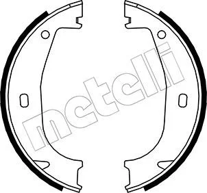 Brake Shoe Set, parking brake METELLI 53-0016