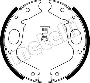 Brake Shoe Set, parking brake METELLI 53-0264