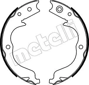 Sada brzdových čeľustí, parkovacia brzda METELLI 53-0268