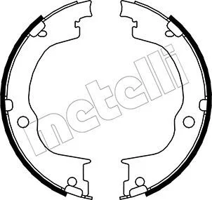 Brake Shoe Set, parking brake METELLI 53-0317