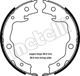 Brake Shoe Set, parking brake METELLI 53-0450