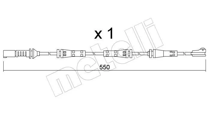 Warning Contact, brake pad wear metelli SU.422