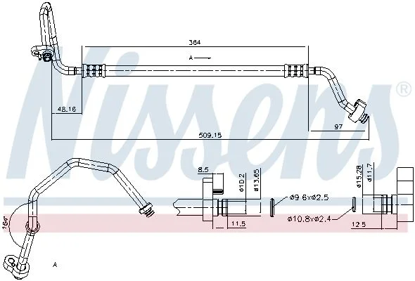 High-pressure Line, air conditioning NISSENS 840123