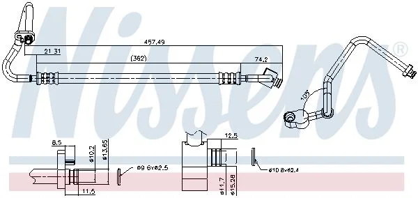 Aukšto slėgio linija, oro kondicionavimas NISSENS 84028