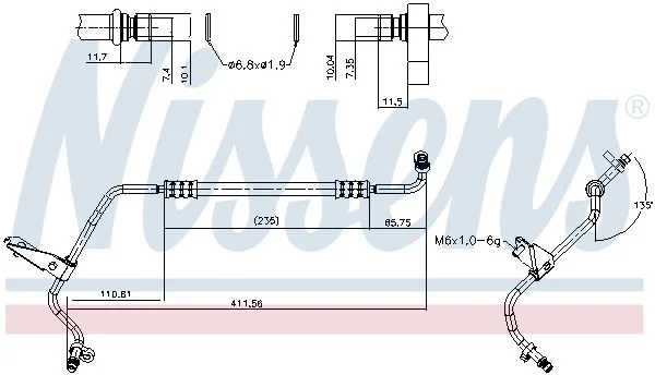 Aukšto slėgio linija, oro kondicionavimas NISSENS 840400