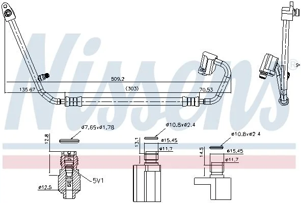 Aukšto slėgio linija, oro kondicionavimas NISSENS 840657
