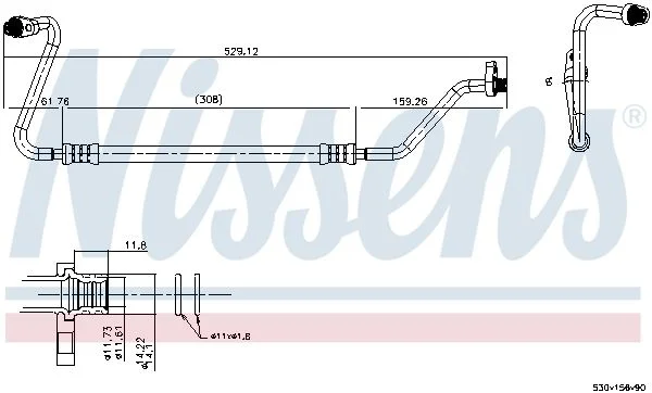 Aukšto slėgio linija, oro kondicionavimas NISSENS 841013