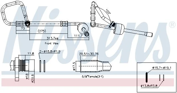 Žemo slėgio linija, oro kondicionavimas NISSENS 841512