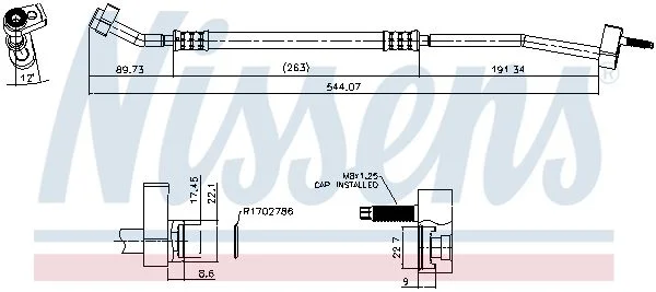 Aukšto slėgio linija, oro kondicionavimas NISSENS 842725