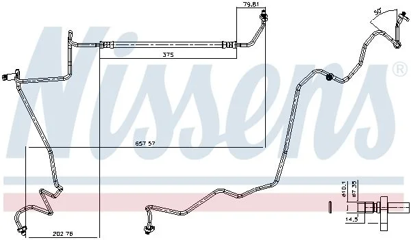 Aukšto slėgio linija, oro kondicionavimas NISSENS 842887
