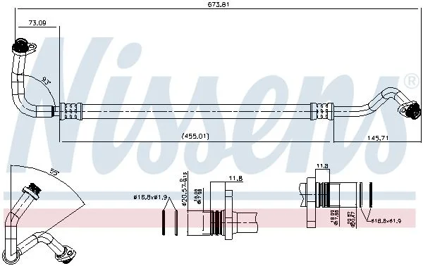 Žemo slėgio linija, oro kondicionavimas NISSENS 843458
