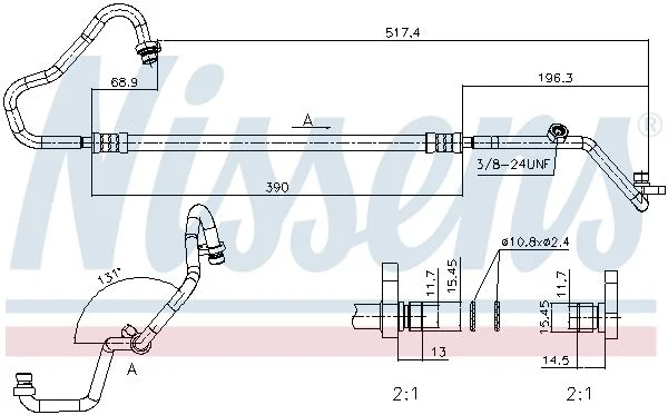 Aukšto slėgio linija, oro kondicionavimas NISSENS 844072