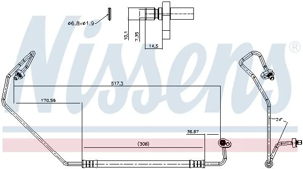 Aukšto slėgio linija, oro kondicionavimas NISSENS 848827