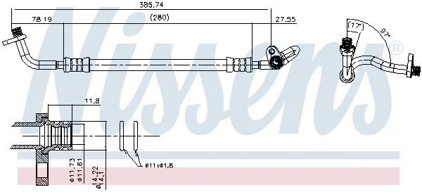 Aukšto slėgio linija, oro kondicionavimas NISSENS 848966