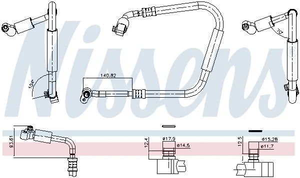 Aukšto slėgio linija, oro kondicionavimas NISSENS 849642