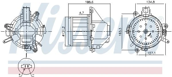Interior Blower NISSENS 87596