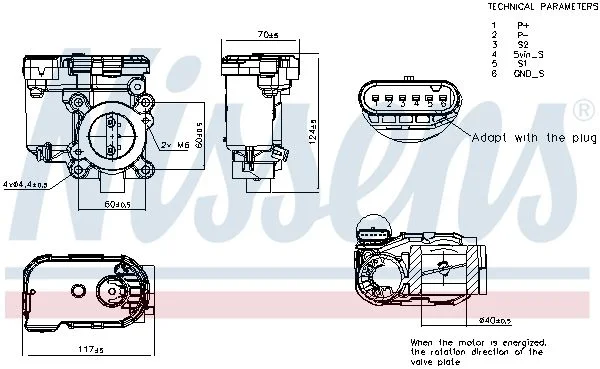 Droselio korpusas NIS 955322