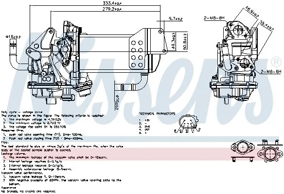 ERG modulis NISSENS ZAWORY EGR 98230