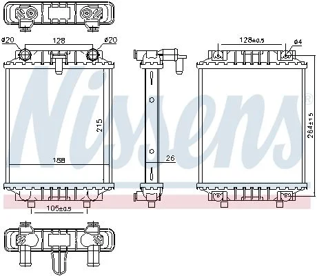 Chladič, chladenie motora NISSENS 60372