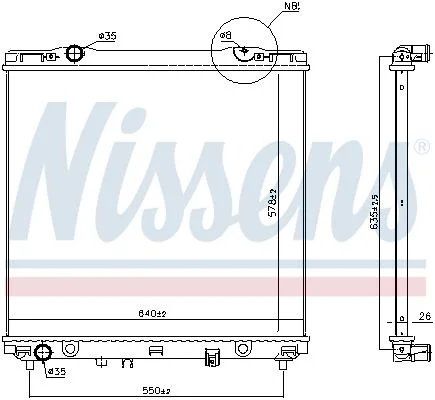 Radiatorius, variklio aušinimas NISSENS 66773