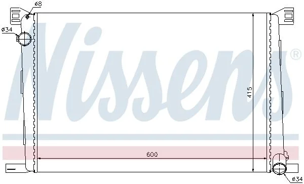 Radiator, engine cooling NISSENS 69706