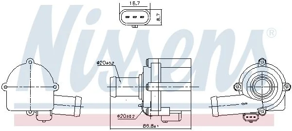 Water Pump, engine cooling NISSENS 832152