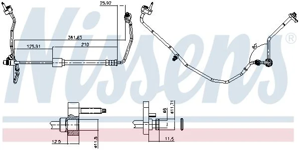 High-pressure Line, air conditioning NISSENS 846036