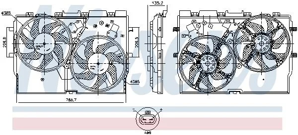 Ventilátor, chladenie motora NISSENS 850004
